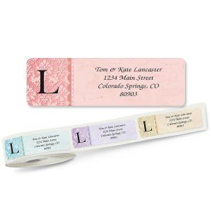 Scalloped Rolled Address Labels  (5 Colors)