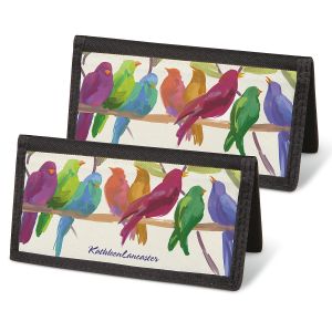 Flocked Together  Checkbook Cover - Non-Personalized