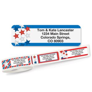 Patriotic Rolled Address Labels  (5 Designs)