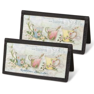 Teacups Checkbook Covers