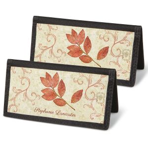 Fallen Leaves Checkbook Covers