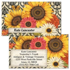 French Sunflower Designer Double-Sided Business Cards