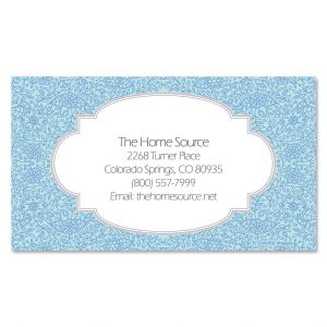 Blue Floral Designer Business Cards