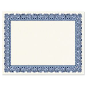 Elite Blue Certificate on White Parchment