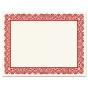 Elite Red Certificate on White Parchment