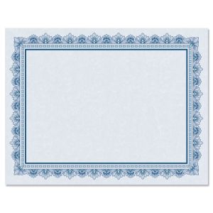 Intricate Blue Certificate on Blue Parchment