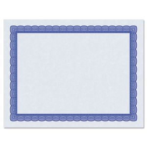 Executive Blue Certificate on Blue Parchment