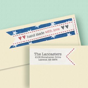 Hand Made with Love Wrap Around Address Labels