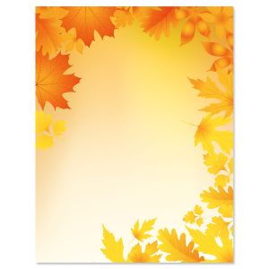 Autumn Leaves Halloween Letter Papers