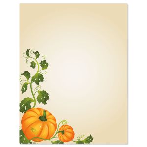 Pumpkin Vines Halloween Letter Papers
