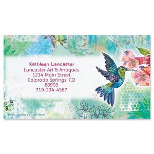 Joyful Hummingbird Designer Business Cards