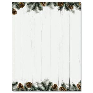 Rural Festive Pine Christmas Letter Papers