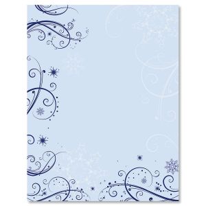 Frosted Glimmer Christmas Letter Papers