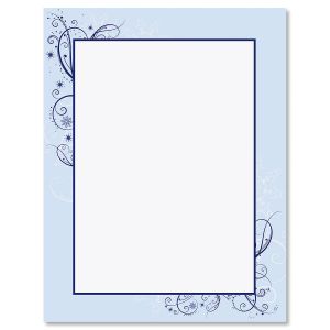 Frosted Glimmer Frame Christmas Letter Papers