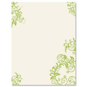 Spring Green Flourish Easter Letter Papers