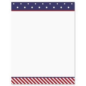 Stars and Stripes Patriotic Letter Papers