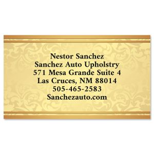 Glistening Gold Designer Business Cards