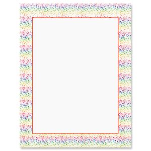 Spatter Rainbow Letter Papers