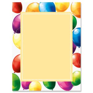 Floating Balloons Letter Papers