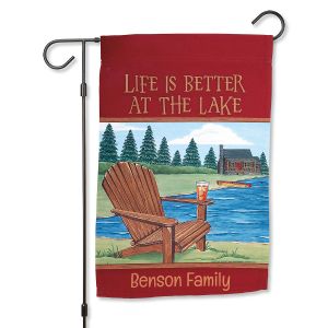 Lake Personalized Garden Flag