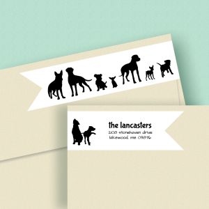 Dog Buddies Wrap Around Address Labels