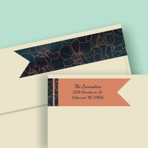 Luxury Orchid Wrap Around Address Labels