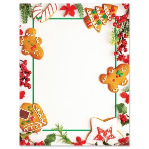 Merry Gingerbread Christmas Letter Papers