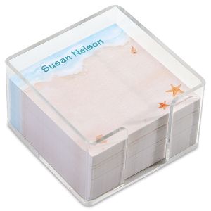 Walk On The Beach Personalized Note Sheets in a Cube