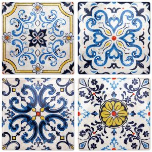 Chinoiserie Ceramic Coasters 