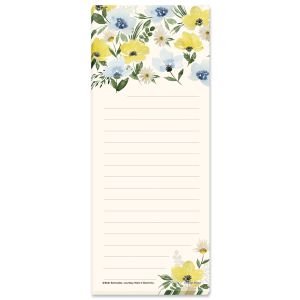 Delicate Flowers Shopping List Pads