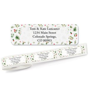 Winter Berries Rolled Address Labels