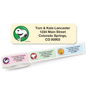 PEANUTS® Colorful Snoopy Rolled Address Labels (5 Designs)