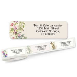 Floral Vineyard Rolled Address Labels (5 Designs) 
