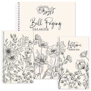 Floral Lines Organizer Books