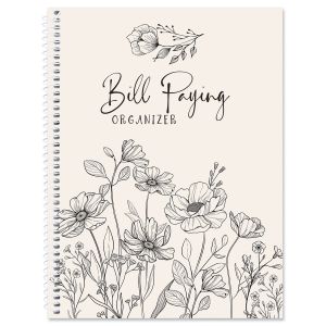 Floral Lines Bill Paying Organizer