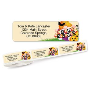 Halloween Gnome Rolled Address Labels
