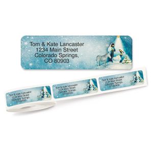 A Child is Born Rolled Address Labels