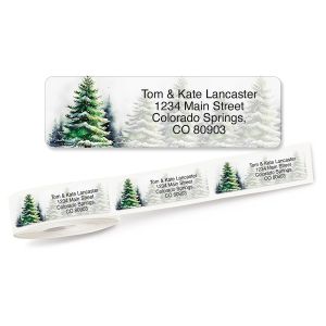 Christmas Lights Rolled Address Labels