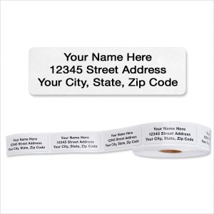 White Rolled Address Labels