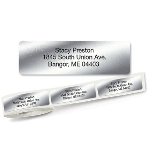 Silver Rolled Address Labels