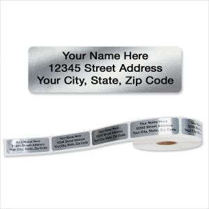 Silver Rolled Address Labels