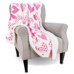 Plush Valentine Sherpa Throw