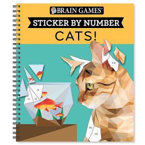 Sticker by Number Cats Book Brain Games®