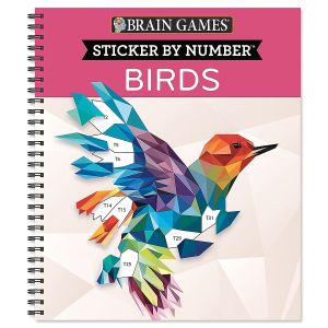 Birds Sticker by Number Book Brain Games®