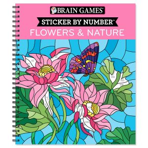 Flowers & Nature Sticker by Number Book Brain Games®
