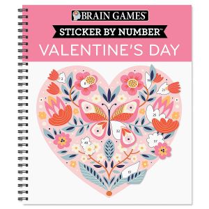 Sticker by Number Valentine's Day Book Brain Games®