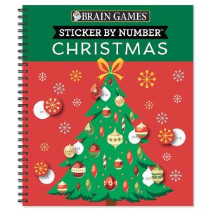 Sticker by Number Christmas Tree Book Brain Games®