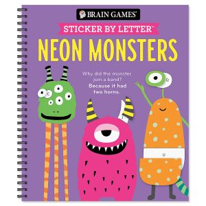 Neon Monsters Sticker by Letter Brain Games®