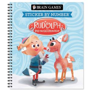 Rudolph Sticker by Number Brain Games®