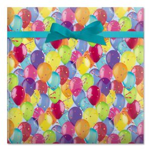 Photo Balloons Rolled Gift Wrap